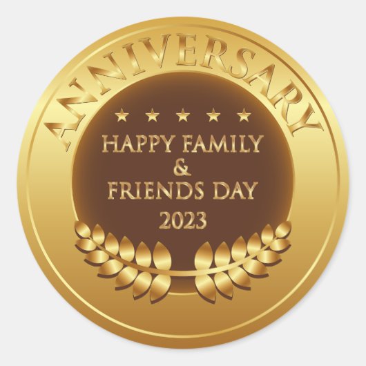 ハッピーファミリーアンドフレンズ2023年 ラウンドシール (正面)