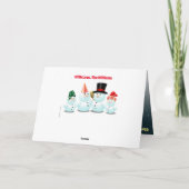 ハッピーファミリーオブ雪だるまホリデーカード シーズンカード (裏面)