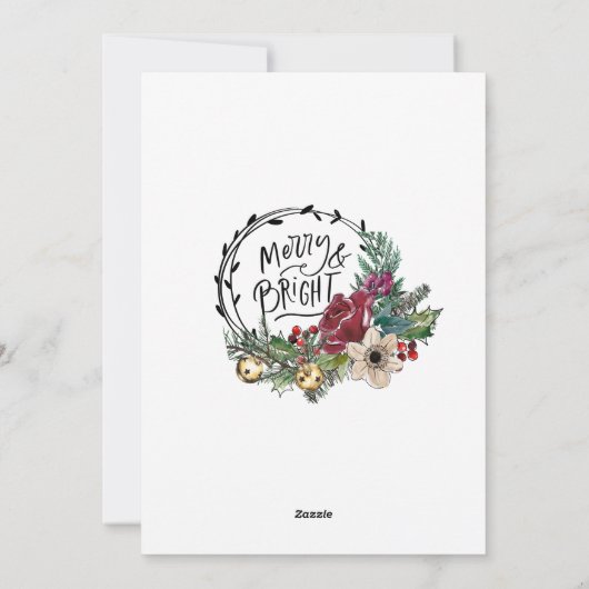 ハッピーファミリークリスマスの写真  シーズンカード (裏面)