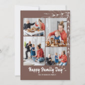 ハッピーファミリーデイフォトコラージホリデーカード シーズンカード (正面)