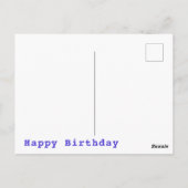 ハッピーファミリードルフィンズとイルカ誕生日カード ポストカード (裏面)