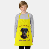 ハッピーファミリー愛ロットワイラーエプロン エプロン (着用した状態)