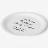 ハッピーファミリー懇親会ホワイト ペーパープレート (アングル)