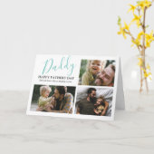 ハッピーファモダンザーズデイフォトコラージュ カード (黄色い花)