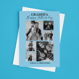 ハッピーファモダンザーズデイフォトコラージュ シーズンカード