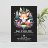ハッピーファンタジーキツネ誕生日デジタル 招待状 (スタンド正面)