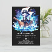 ハッピーファンタジーパイレーツ誕生日 招待状 (スタンド正面)