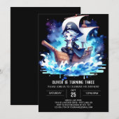 ハッピーファンタジーパイレーツ誕生日 招待状 (正面/裏面)