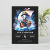 ハッピーファンタジーパイレーツ誕生日 招待状 (スタンド正面)