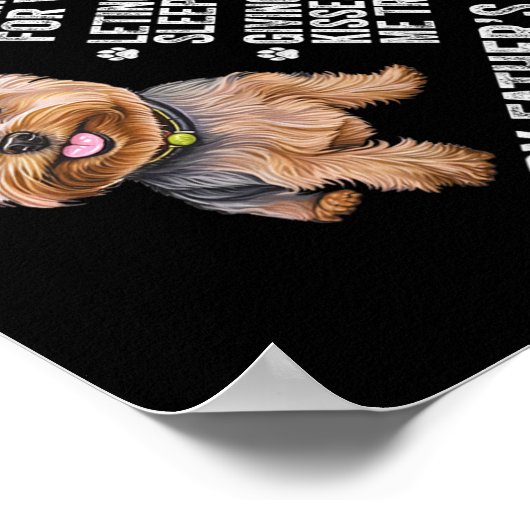 ハッピーファーザデイトゥザ最高のヨークシャーテリアパパヨークシャー ポスター (角)