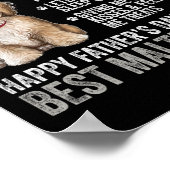 ハッピーファーザデイトザ最高のマルチーズパパ – マルテス ポスター (角)