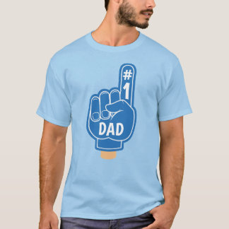 ハッピーファーザデークールレトロブルー最高のパパ Tシャツ