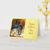 ハッピーファーザデーパパファーザーホースエクエストリアン カード (黄色い花)