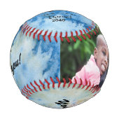 ハッピーファーザデー父すごい父最高のパパエバーブルー 野球ボール (正面)