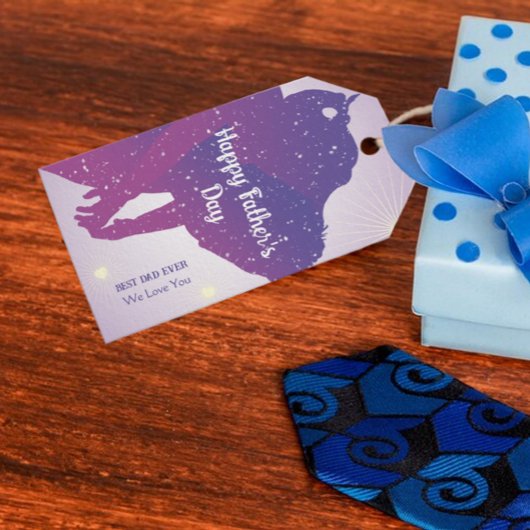 ハッピーファーザデー銀河系ギフトラベル ギフトタグ