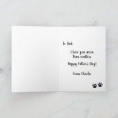 ハッピーファーザーの日から犬からパワソームパパ カード (内部)