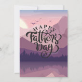 ハッピーファーザーの日と山のプラークの贈り物ラベル セーブザデート (裏面)