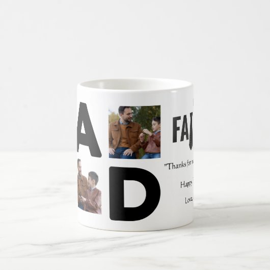 ハッピーファーザーの日のカスタムパパ写真マグカップ コーヒーマグカップ (中央)