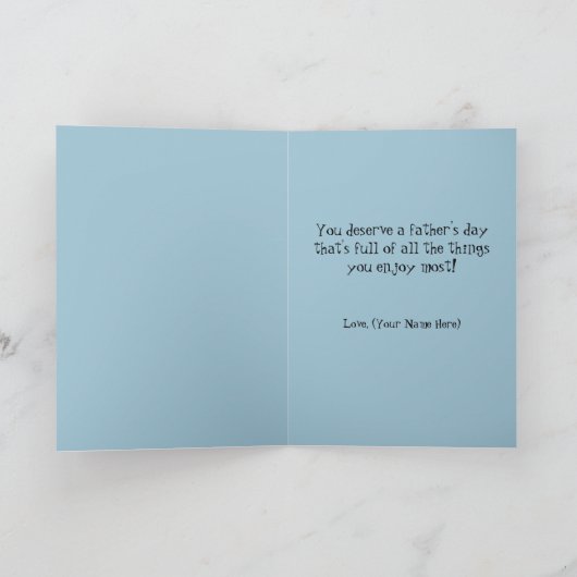 ハッピーファーザーの日のグリーティングカード,ビーチカバナ カード (内部)