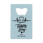 ハッピーファーザーの日の名前をカスタムするフォトコラージュ クレジットカード栓抜き (正面)