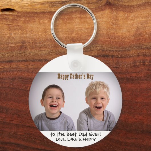ハッピーファーザーの日の最高のパパEver Photo キーホルダー (正面)