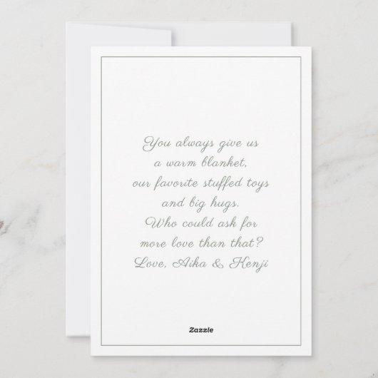 ハッピーファーザーの日カスタムの写真ツインズホリデーカード シーズンカード (裏面)