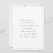 ハッピーファーザーの日カスタムの写真ツインズホリデーカード 案内状 (裏面)