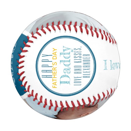 ハッピーファーザーの日カスタムの写真野球 野球ボール (正面左)
