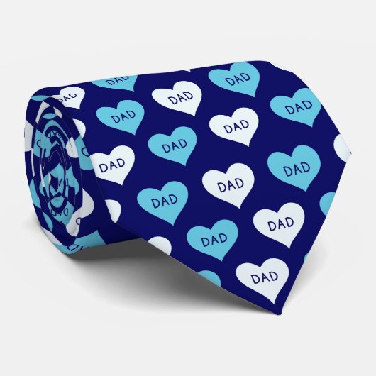 ハッピーファーザーの日ハートシェイプパパ愛 ネクタイ (ロール)