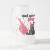 ハッピーファーザーの日パパキャットフォークフィンガー フロストグラスビールジョッキ (正面左)