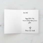 ハッピーファーザーの日パパハート型フォトカード カード (内部)