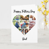 ハッピーファーザーの日パパハート型フォトカード カード (黄色い花)