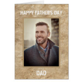 ハッピーファーザーの日パパ写真カスタムカード (正面)