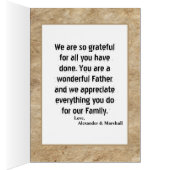 ハッピーファーザーの日パパ写真カスタムカード (内側 (右))