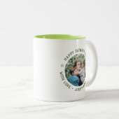 ハッピーファーザーの日パパ娘の息子のカスタム写真 ツートーンマグカップ (正面右)