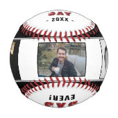 ハッピーファーザーの日最高のパパ3フォトコラージュ 野球ボール (正面)