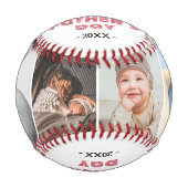 ハッピーファーザーの日赤いハート4 Photo Collage 野球ボール (正面)