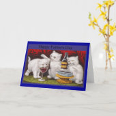 ハッピーファーザーズいけなデイ子猫 カード (黄色い花)