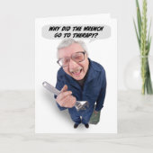 ハッピーファーザーズおもしろいデイガイパパジョークのユーモア シーズンカード (正面)