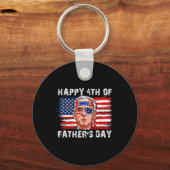 ハッピーファーザーズおもしろいデイジョーバイデン氏独立4th キーホルダー (正面)