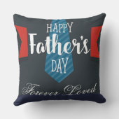ハッピーファーザーズの日ビッグタイブルーレッドホワイト クッション (裏面)