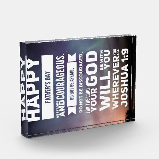 ハッピーファーザーズの日 – ヨシュア1:9 フォトブロック (左)
