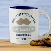 ハッピーファーザーズの日 – 世界最高の祖父 ツートーンマグカップ