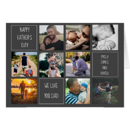 ハッピーファーザーズの日、私たちはあなたを愛するパパ写真コラージュ