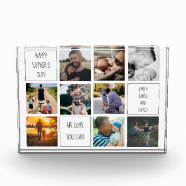 ハッピーファーザーズの日、私たちはあなたを愛するパパ写真コラージュ フォトブロック