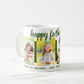 ハッピーファーザーズカスタムデイ挨拶4 Photo Green コーヒーマグカップ (正面左)