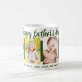 ハッピーファーザーズカスタムデイ挨拶4 Photo Green コーヒーマグカップ (中央)