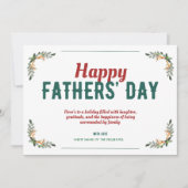 ハッピーファーザーズカスタムデイHOLIDAYカード シーズンカード (正面)