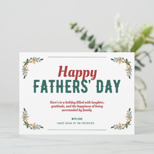 ハッピーファーザーズカスタムデイHOLIDAYカード シーズンカード (スタンド正面)