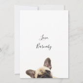 ハッピーファーザーズカスタムデーフランスのブルドッグフォトホリ シーズンカード (裏面)